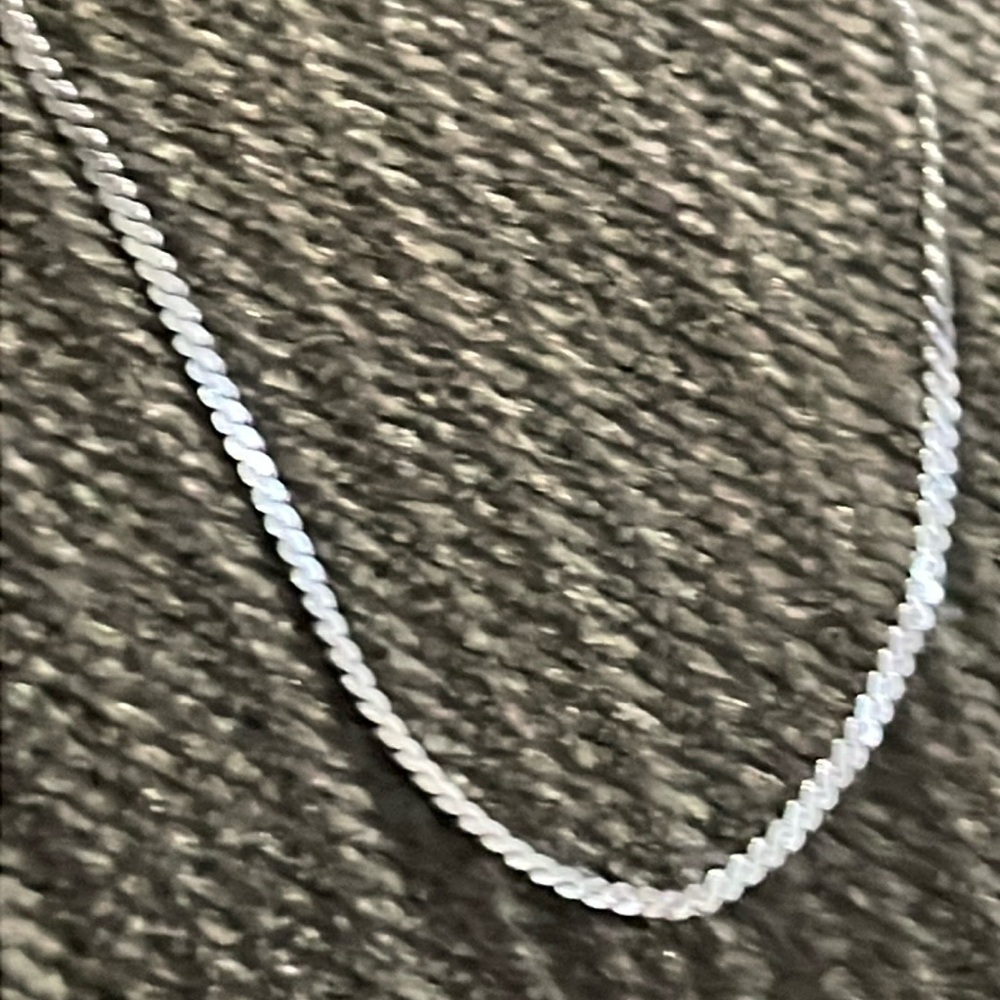 .925 Sterling Real Solid Silver Fine Jewelry Serpentine Link Chain Dainty 18”